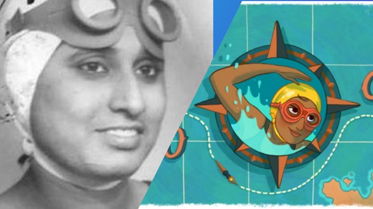 google salutes famous bengali swimmer arati saha