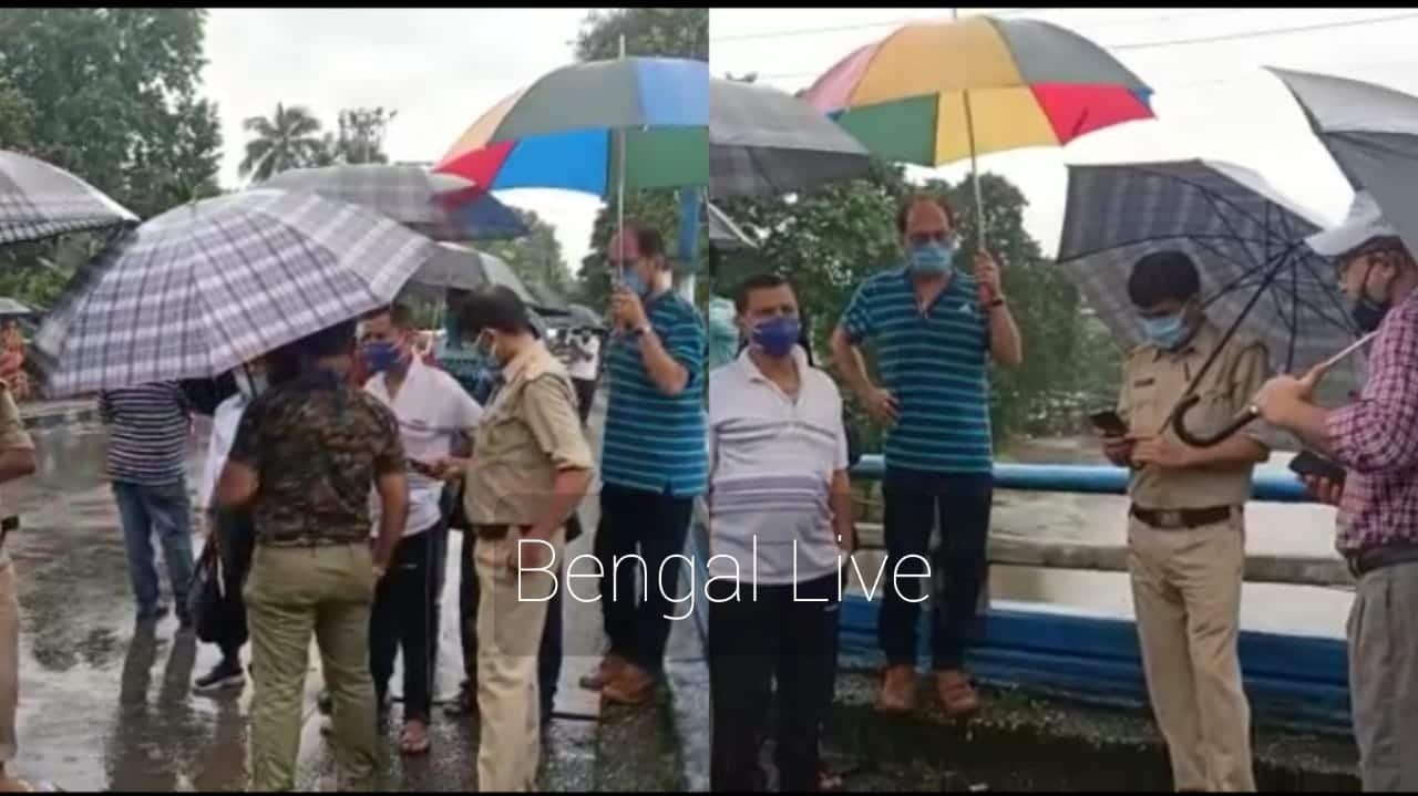 rain damaged decades old bridge over karala river in jalpaiguri