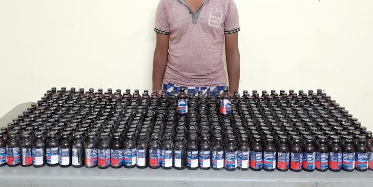 smuggler caught with phensedyl by bsf